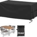 Velway Patio Furniture Cover Outdoor, Waterproof Rectangular Patio Table Chair Sofa Set Cover, 67Lx37Wx28H, All Weather Oxford Tear-Resistant Material with Zipper Carrying Bag Windproof Buckles
