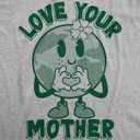 Womens Funny T Shirts Love Your Mother Earth Day Graphic Tee for Ladies (Gray, S)