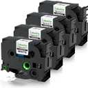 Labelife TZe-241 TZe241 TZe TZ Tape 18mm 0.7 Laminated White Replacement for Brother Label Maker Tape 18mm P Touch Label Tape 3/4 Inch for Brother PT-D400 PT-D410 PTD460BT PT-D610BT PT-D600, 4-Pack (Black on White)