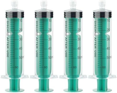 SHAOTONG 60ml/cc Luer Lock Syringes with Cap without Needle, Sterile, Individually Wrapped,  48 Piece