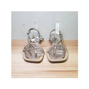 SM New York Size 8 Milly Strappy Flat Sandals Gold Metallic Summer Coastal Greek