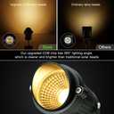 LightingWill 5W LED Landscape Lights, Warm White 3000K-3500K, Waterproof DC 12V COB LED Outdoor Wall Spotlight Low Voltage Garden Tree Spot Lighting for,Yard,Pathways,Fence (4 Pack)