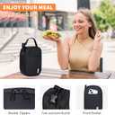 NOL Natural Organic Lifestyle Insulated Lunch Bag for Adult - Snack Bag Lunch Cooler Bag Soft Lunch Tote Bag for Work, Black