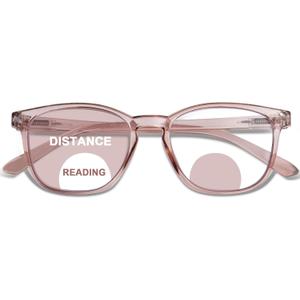 Bifocal Reading Glasses for Women Blue Light Blocking Clear Top Bifocal Computer Readers with Spring Hinges (+2.0)