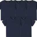Gerber Baby Toddler 5-Pack Solid Short Sleeve T-Shirts Jersey 160 GSM (Navy)