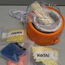 KeShi Waxing Kit, Painless Hair Removal Wax Warmer with 6 Bags Hard WaxBeans for Full Body, Legs, Face, Eyebrows & Bikini— Ideal for Both Women & Men(Orange)