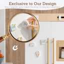 Wooden Play Kitchen Fridge Interactive Ice Maker, Double Door Storage & Creative Fridge Magnets, Pretend Play Refrigerator for Boys & Girls 3+, 4.5 inches x 18 inches x 33.9 inches