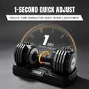 Adjustable Dumbbells Set, 22/33 lbs Pair/Single Weight Plates for Home Gym