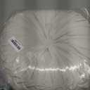 Greenjin 15" Round Pillow for Couch, Circle Velvet Pleated Throw Pillow,Decorative Round Floor Cushion,Pumpkin Chair Cushion for Bed Chair Car Sofa Home Decor White