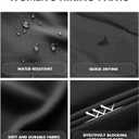 Womens Hiking Pants Quick Dry Water Resistant Lightweight Travel Golf Cargo Safari Pants Zipper Pockets (Black, XXL)