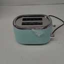 Mueller Retro Toaster 2 Slice with 7 Browning Levels and 3 Functions: Reheat, Defrost & Cancel, Stainless Steel Features, Removable Crumb Tray, Under Base Cord Storage, Turquoise