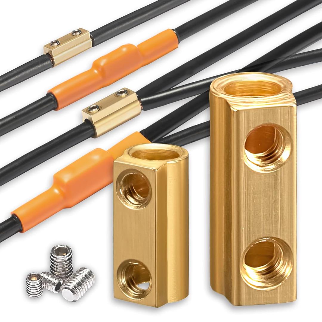 Fineday Wire Connectors Kit, 14 Pcs Terminals with Heat Shrink Tubing, (16-8awg)*8 + (8-4awg)*6