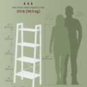 VASAGLE Ladder Shelf, 4-Tier Bookshelf, Storage Rack, Bookcase with Steel Frame, for Living Room, Home Office, Kitchen, Bedroom, Industrial Style, Maple White and Pearl White ULLS044W44