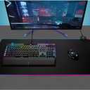 Corsair MM700 RGB Extended Cloth Gaming Mouse Pad - 36.6" x 15.8" - 360 RGB Lighting - Two USB Port Hub - Thick Rubber - Black, 36.6L x 15.8W inches