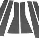 Door Pillar Window Trim Front Rear Left Right Anti Scratch Sticker Pillar Posts Cover for Subaru Forester 2019-2023 Carbon Fiber Pattern Black