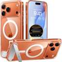 TORRAS Strong Magnetic & Seamless Stand for iPhone 17 Pro Max Case, Anti-Yellowing, Fit for MagSafe, Military Grade Drop Protection, Adjustable Kickstand Slim for iPhone 17 Pro Max Case Diamond Clear
