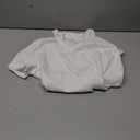 Verdusa Boys Button Down Dress Shirt Tops Short Sleeve Collar Casual Shirts (White) 11-12 YRS