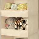 GRANNY SAYS 3-Shelf Hanging Closet Organizer, Khaki Closet Storage Hanging Shelves (1-Pack)