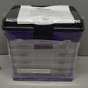 Storage and Tool Box-Durable Organizer Utility Box-4 Drawers with 19 Compartments Each for Hardware, Fish Tackle, Beads, and More by Stalwart (Purple)