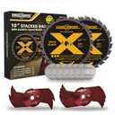 ANGELSWORD 10" Stacking Dado Blade Set for Fine Finished Dados, Grooves, and Rabbets, 5/8" Arbor, 15 Pieces