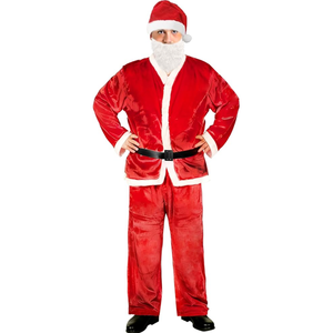 Santa Claus Costume, Cost-effective 5pcs Santa Suit, Large Santa Costume for Men