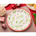 Sustainable Greetings Juvale 144 Piece Christmas Party Plates, Napkins, Cups, Cutlery with Holly Berry and Leaves Design (Serves 24) - Paper Plates - Christma Napkin
