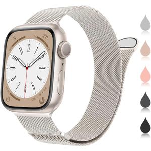 MARGE PLUS Compatible with Apple Watch Band 38mm 40mm 41mm 42mm 44mm 45mm 46mm 49mm Women Men, Stainless Steel Mesh Loop Magnetic Clasp Replacement for iWatch Series 11 10 9 8 7 6 5 4 SE3 SE2 Ultra 3