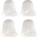 Giluta Bell Shaped Glass Shade, Alabaster Glass Shades Replacement for ceiling fan light wall light and pendant, Lipless with 1-5/8-inch Fitter Opening, 4 Pack