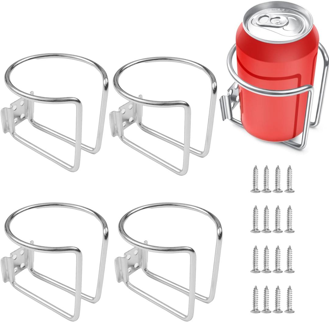 Stainless Boat Cup Drink Holder4pcs Cup Holders Boat Ring Fit for Boat Yacht Truck Car Apartment RV Car Trailer Hardware Cup Holders