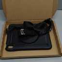 SEYMAC stock Case for iPad A16 11-inch Case 2025/ for iPad 11th/ 10th Generation 10.9'' 2022, Protective with Screen Protector, Pen Holder, Rotate Stand, Loop Nylon Hand Strap, Shoulder Strap, Black