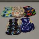 5 Pack Dog Diapers Male Reusable, Premium Belly Bands for Male Dogs, High Absorbing Male Dog Pee Wraps for Doggie in Incontinence or Excitable Urination and Training, Dino S