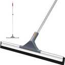 Eazer Floor Squeegee Broom: Heavy Duty Scrubber with Extendable 50.3'' Aluminum Pole and Rubber Blade for Kitchen, Swimming Pool, Concrete Floors,Shower,Tiles,Garages,Windows,Glass,Pet Hair Removal