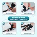 Plantar Fasciitis Night Splint, Plantar Fasciitis Relief, Achilles Tendonitis Healing, Bone Spurs, Foot Drop, Flat Arches, Adjustable Foot Support. Soft and Breathable-Dark Black