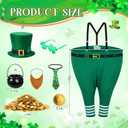 Skicuff St. Patrick's Day Yard Game for Adults, Giant Leprechaun Granny Pants Set with Hat Beard Gold Coins Cauldron, Funny Irish Party Games for Family Outdoor Lawn
