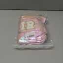 Hiroyuki Iridescent Makeup Bag, 14 inches Cosmetic Bag, Large Capacity Travel-Friendly Pouch (plain, pink)