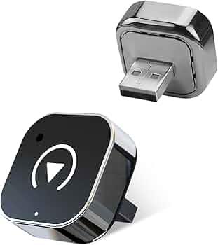 Wireless Carplay Adapter for iPhone 2025 Upgrate USB/Type C Bluetooth 5.0 Adapters for Car Play&Android Auto Carplay Wireless Adapter 2.4G+5G WiFi Mini Size Auto Connect No Delay