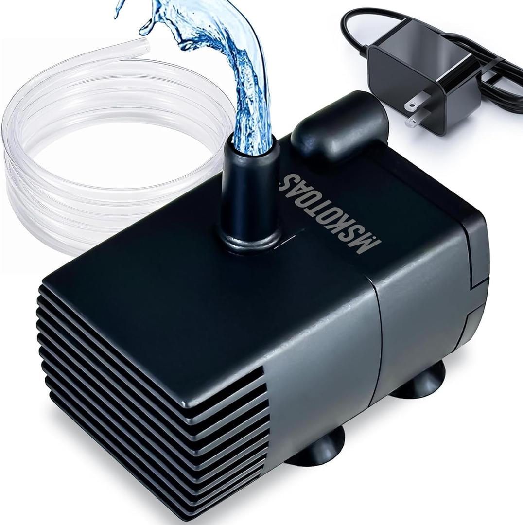 Automatic Small Sump Pump with Water Sensor, 8 FT Lift 74 GPH with 6 FT Tubing, 115/230V Mini HVAC Condensate Removal Pump with Float Switch for Dehumidifier, Air Conditioner, Hydroponic, Auto On Off
