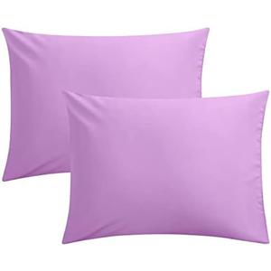 FLXXIE Microfiber Pillow Cases Standard Size, Soft Pillowcases with Envelope Closure, Wrinkle, Stain Resistant Pillow Covers, 20x26, Lavender