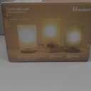 Battery Operated Lamp, Cordless Table Lamp with Timer, Desk Bedside Lamps with LED Warm Light, Glass Small Table Lamp for Bedroom, Bathroom, Living Room, Home Decor - Transparent