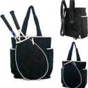 Tennis Racquet Bag for Women - Tennis Backapck, Women Sport Tote Bag, Squash Racket Backpack, Suitable for Tenis, Squash, Padel, Pickleball, Badminton (Navy and White)