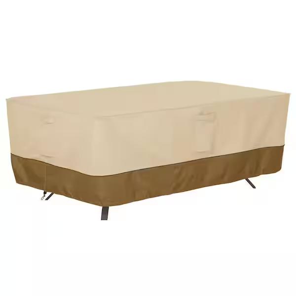 Patio Furniture Covers Waterproof, Heavy Duty Outdoor Sectional Cover, High Wind Resistant & Anti-UV , 48" x 96", Brown and White