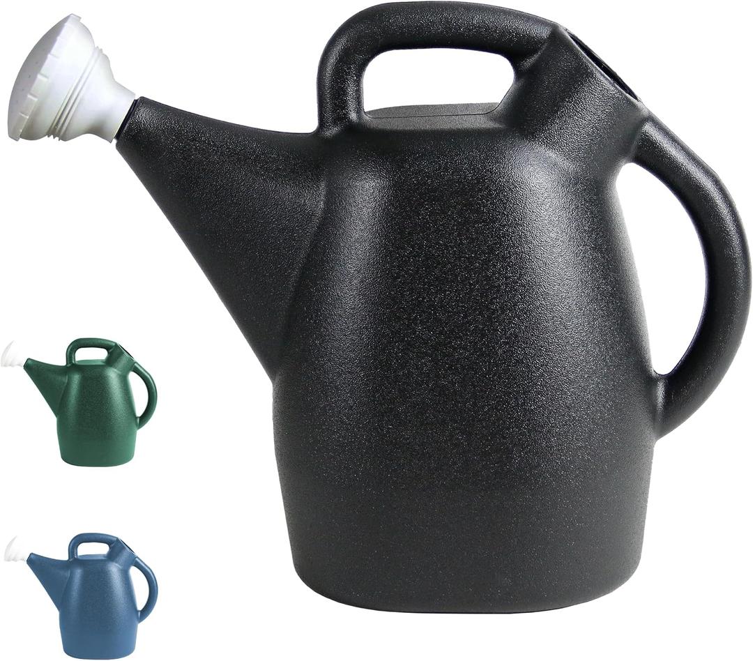 Chapin 47998 Watering Can, 2 Gallon, Indoor and Outdoor Plants, Lawn, Garden, Removable Nozzle, Drip-Free Sprinkler Head, Recycled Plastic, Black
