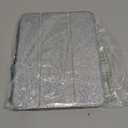 Fintie Slim Case for iPad Mini 7 (A17 Pro, 7th Generation) 2024 / iPad Mini 6 (6th Gen) 8.3 Inch - [Built-in Pencil Holder] Glittering Sparkly Shockproof Cover w/Shiny Clear Back Shell, Silver