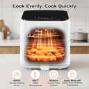 OLIXIS 3QT Air Fryer, Small Air Fryer with Digital PP Touch Panel, 400 Max Temp, Overheat Protection and Auto Shut-off, Nonstick and Dishwasher Safe Basket for Roast, Bake, Broil, Reheat, White