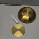 JHWDHD Portable LED Mushroom Table Lamp, 8.46'' Small Cordless Desk Night Light with 5200mAh Rechargeable Battery, Stepless Dimming Lamp with 3 Colors for Bedroom/Bar/Coffee Shop (Gold)