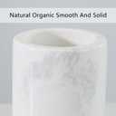 Natural White Marble Toothbrush Holder for Bathroom, Mordern Organic White Marble Toothbrush Cup, Luxury Texture Razor Holder, Razor Organizer for Dressing Table, Countertop, Hotel