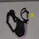 Mayerzon Dog Muzzle, Patented Mesh Soft Muzzles for Large Medium Small Dogs Poodle Husky Doberman Labrador Retriever for Scavenging Grooming Biting Chewing, Breathable Reflective Mussel with Collar (M-(Snout:9"-10"), Black/Purple)