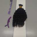 YGWIGS Braiding Human Hair Water Wave Bulk Hair Braiding Hair for Boho Braids Double Drawn Human Hair for Black Women 100g 16inch Natural Black