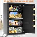 7.0 cu ft Large Safe Box for Home & Office, 27.56"H Anti-Theft Safety Box with A4 Fireproof Waterproof Bag, Combination Lock & Removable Steel Shelf, Security Document Safe for Cash Passport Medicine