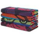 BolBom*S Bath Towel Set 4 Pack,30 x 60 Inches Large 100% Cotton Stripe Bath Towel Soft,Absorbent and Quick Dry Towels for Bathroom, Pool, Beach, Swim and Yoga, Bathroom Towels for Daily Use (Copper)